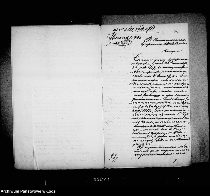 Obraz 20 z jednostki "Ob očistke i assenizacji otchožich mest v magistrackich zdanijach na vremja s 1 janvarja 1912 g. po 1 janvarja 1915 g."