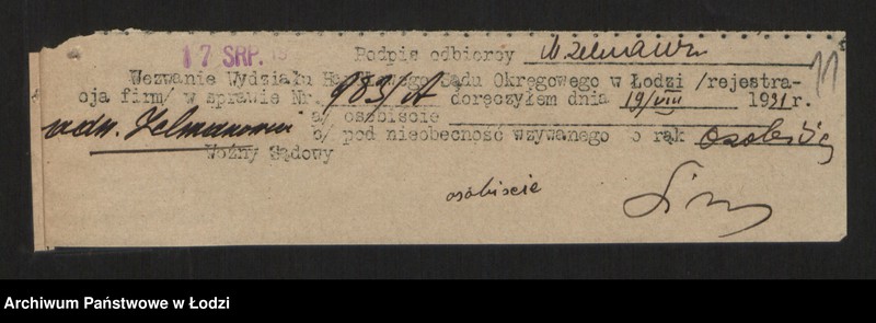 Obraz 13 z jednostki "Mojsze Cender - sprzedaż towarów manufakturowych"