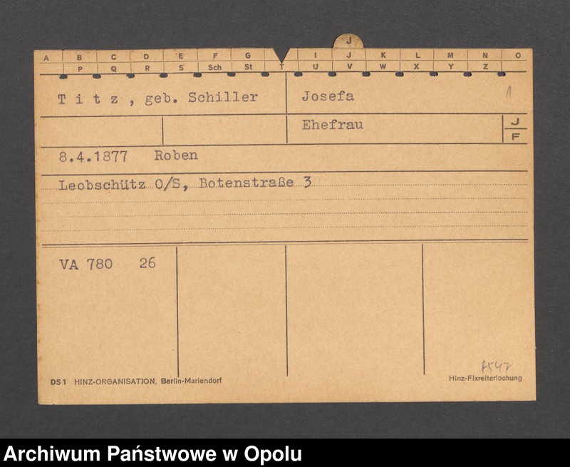 Obraz 3 z jednostki "[Titz Josefa z domu Schiller, ur. 8.04.1877 r. Roben]"