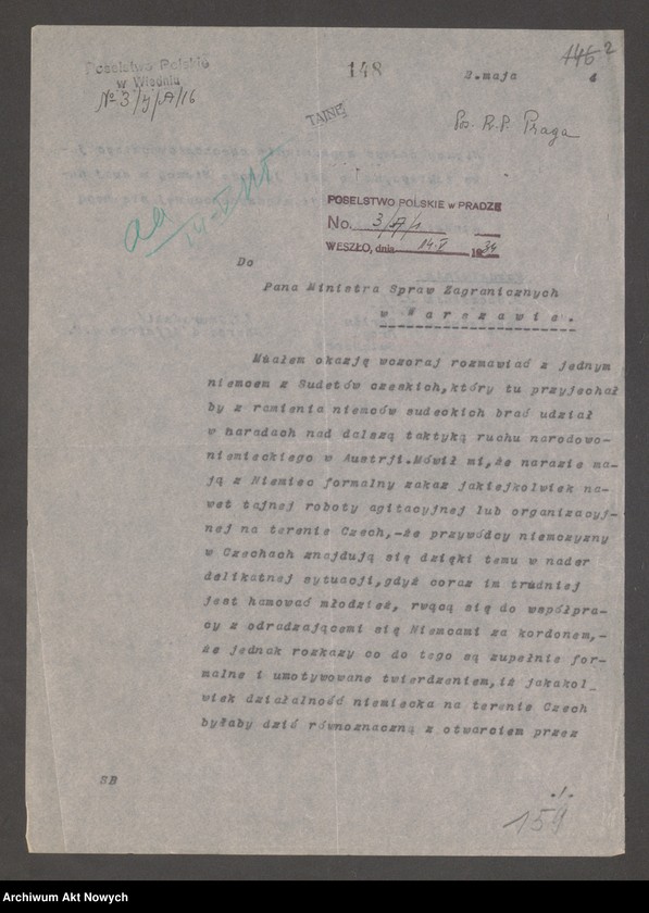 image.from.unit "Raporty Poselstwa RP w Wiedniu, głównie o działalności Niemców w Austrii i Czechosłowacji oraz o zjeździe ministrów spraw zagranicznych Austrii, Włoch i Węgier w r. 1936 w Wiedniu"