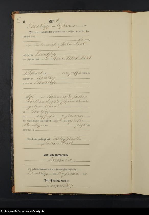 image.from.unit.number "Sterbe-Neben-Register Nr 1 - 71"