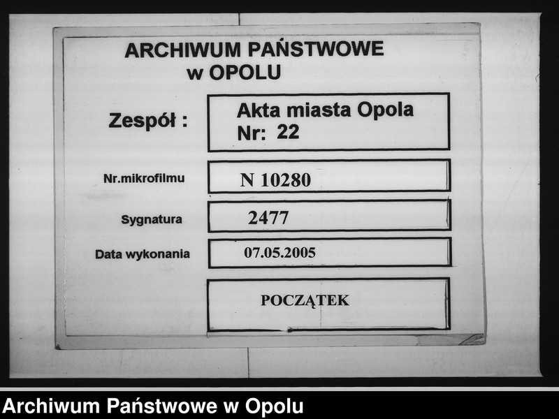 Obraz 1 z jednostki "Acta des Magistrats zu Oppeln betreffend den Proceß gegen den Königl[ichen] Fiscus wegen der Bau Kosten Beiträge, zu dem im Jahr 1818/19 neuerbauten katholischen Schul Gebäude zu Oppeln"