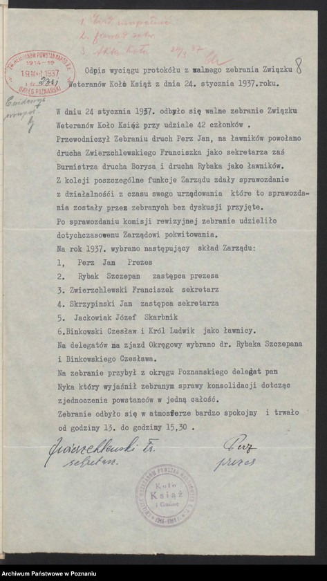 Obraz 11 z jednostki "Książ, powiat Śrem - akta koła."