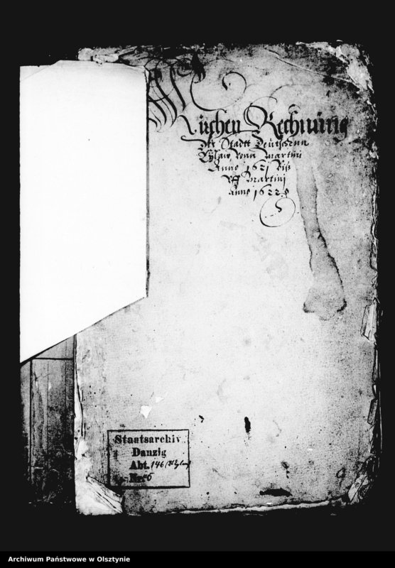 image.from.unit.number "Kirchen-Rechnung der Stadt Deutsch Eylau"