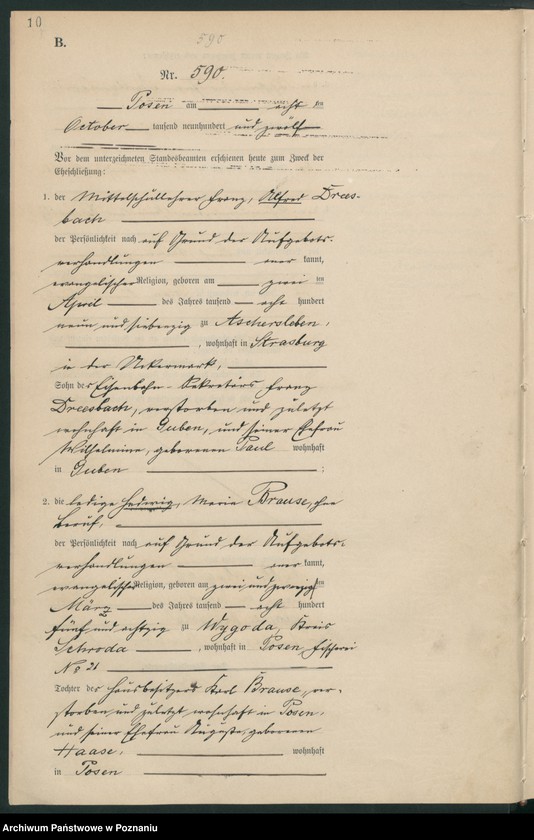 Obraz 12 z jednostki "Księga miejscowa małżeństw tom III [Rejestr główny małżeństw]"