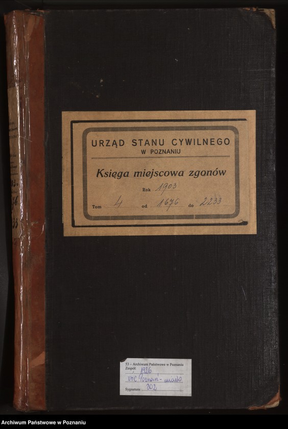 Obraz 2 z jednostki "Księga zgonów tom IV"