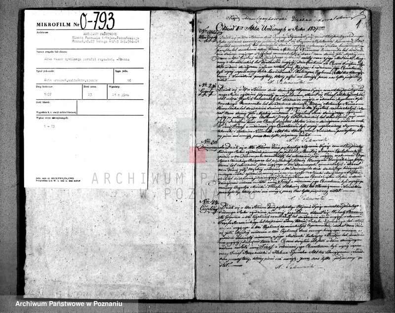 Obraz 2 z jednostki "Duplikat urodzonych, zaślubionych i zgonów"