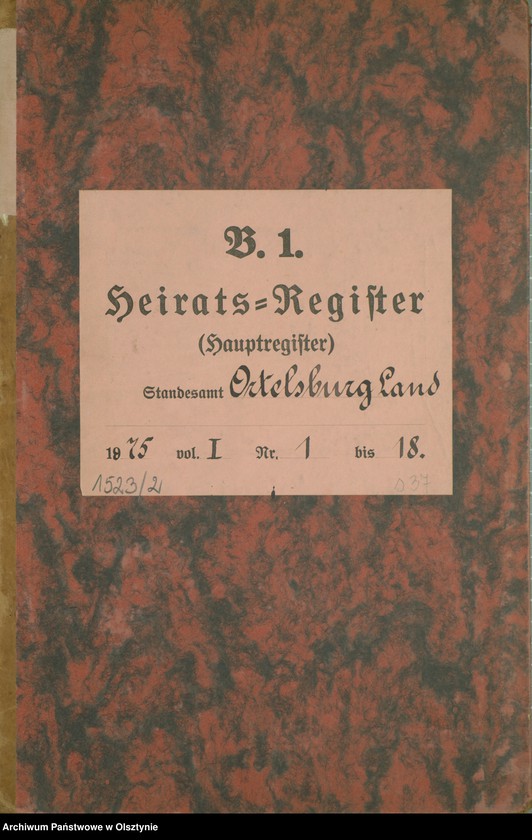 image.from.unit.number "Haupt-Heiraths-Register Nr 1 - 18"