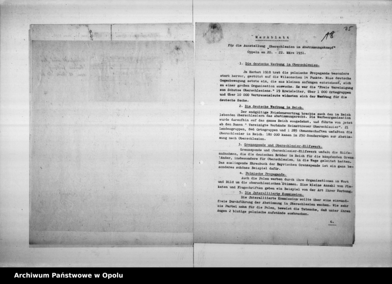 Obraz 20 z jednostki "Oberschlesien im Abstimmungskampf März 1931 Berufsschule"