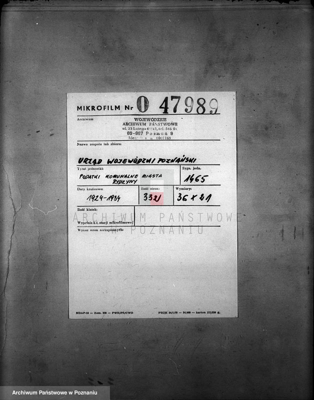 Obraz 2 z jednostki "Podatki Komunalne miasta Rydzyny"