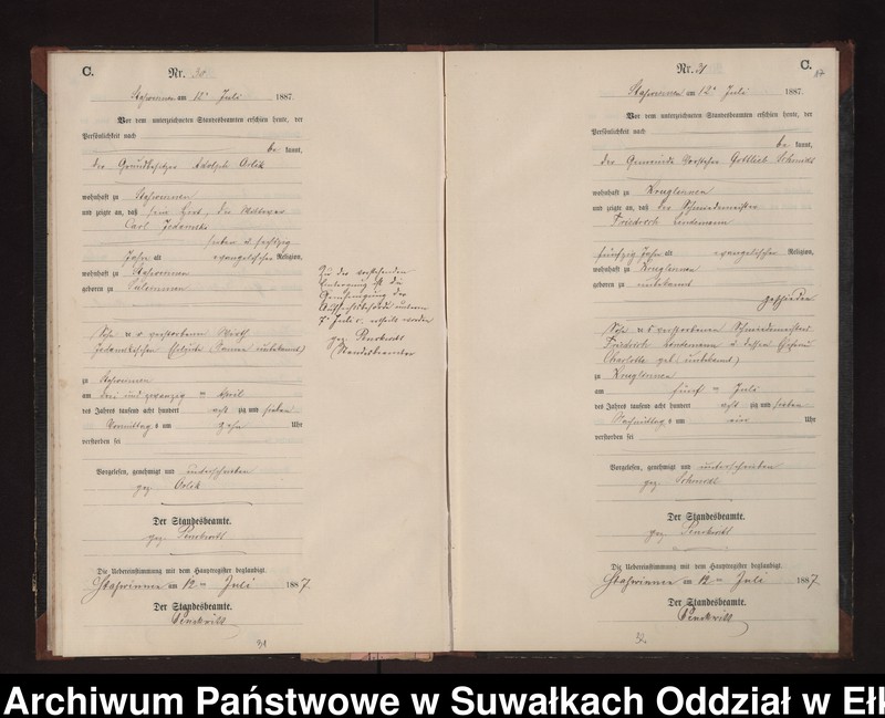 image.from.unit.number "Sterbe-Neben-Register des Preussischen Standes-Amtes Stasswinnen Kreis Loetzen"