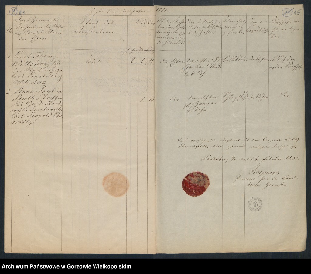 image.from.unit.number "Duplikate der Kirchenbücher Evangelisch-Reformierte Gemeinde, Zweiter Dragoner Regiment, Achtes Landwehr Regiment zu Landsberg an der Warthe"