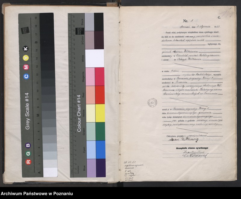 Obraz 3 z jednostki "Księga miejscowa zgonów tom I [Rejestr główny zgonów]"