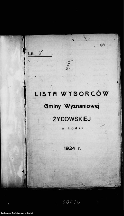 Obraz 5 z jednostki "Lista wyborców Gminy Wyznaniowej Żydowskiej w Łodzi 1924 r. lit. L"