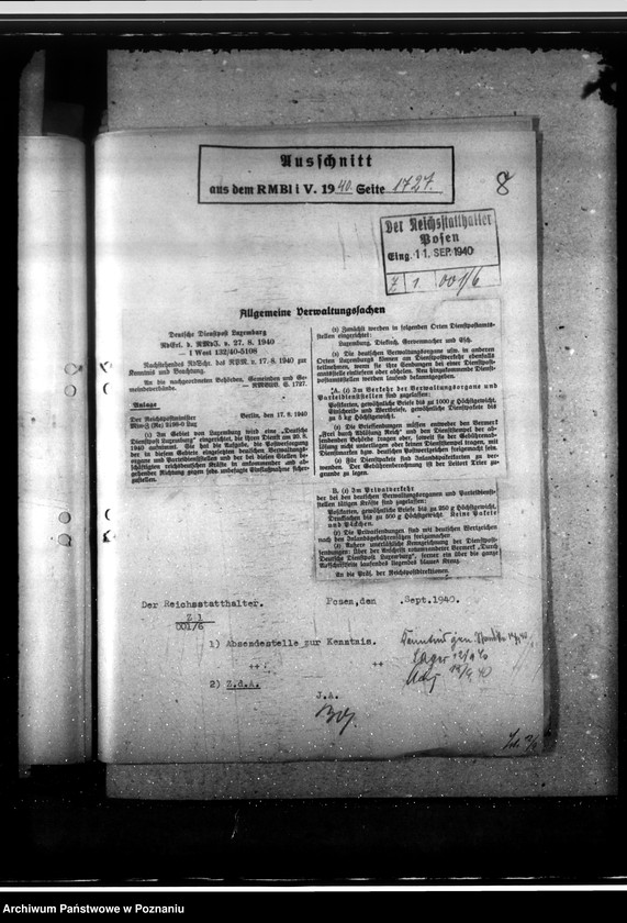 Obraz 12 z jednostki "Verkehr mit der Reichspost- allgemein"