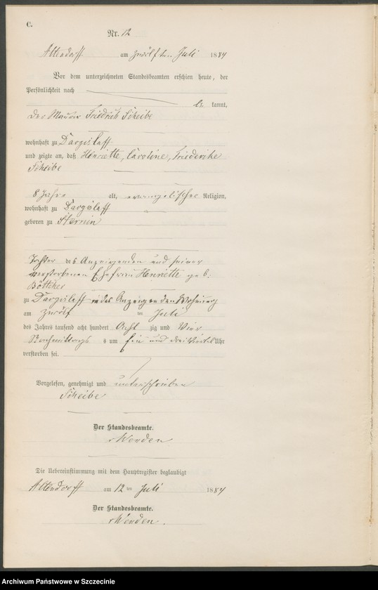 Obraz 15 z jednostki "Sterbe-Register (Neben-Register)"