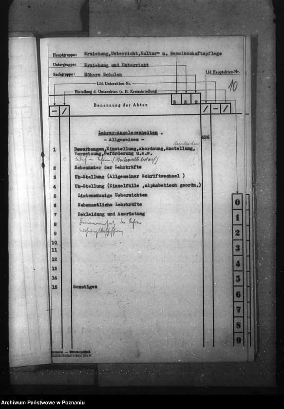Obraz 14 z jednostki "Aktenplan der Heimoberschulen"