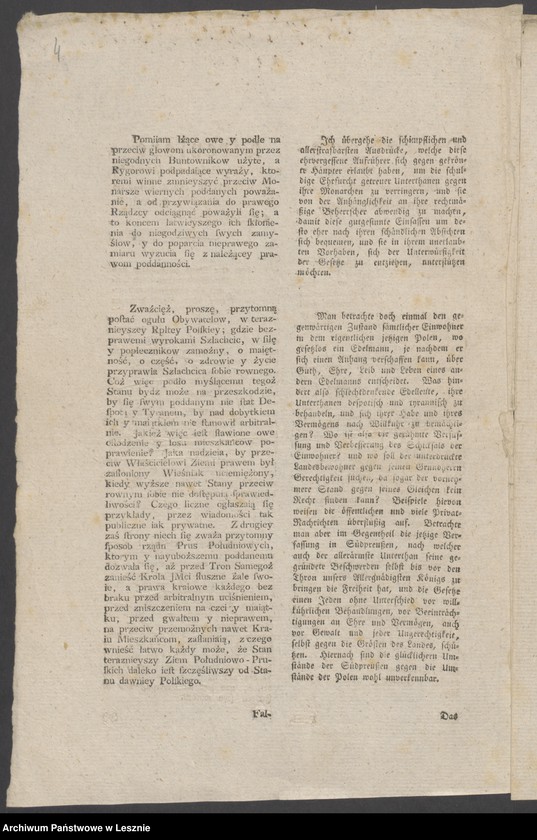 Obraz 7 z jednostki "[Zirkulare vom 6 September 1794 in Betreff der in Südpreussen ausgebrochenen Unruhen, Publikation derselben und Bericht]"