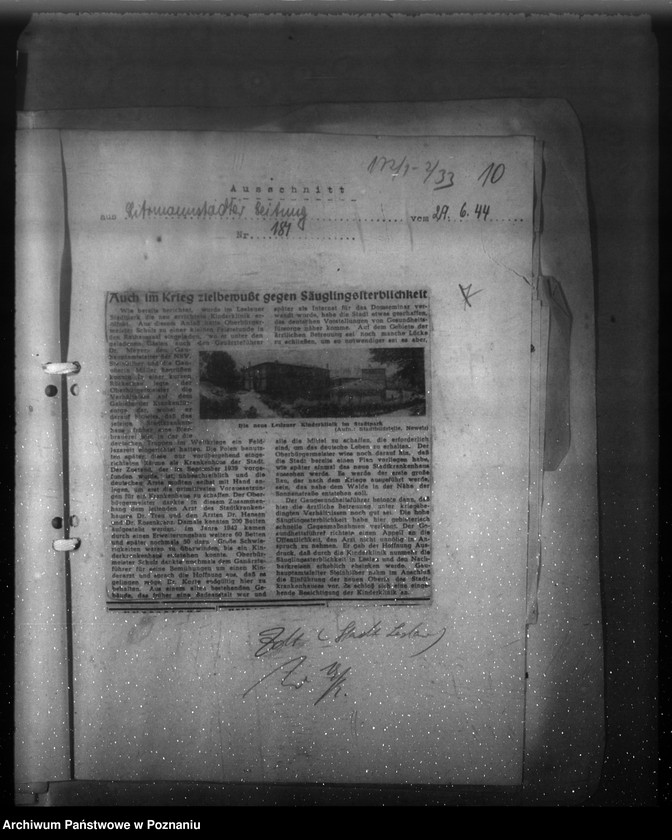 Obraz 14 z jednostki "Wycinki prasowe dotyczące Kraju Warty"