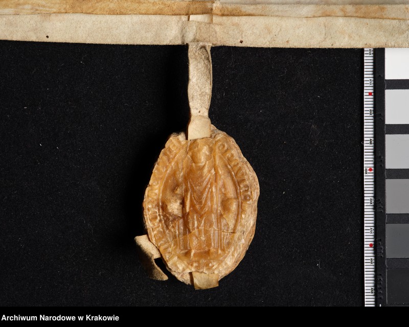 image.from.unit.number "Paweł biskup krakowski zawiera ugodę z Leszkiem księciem krakowskim, sandomierskim i sieradzkim, który za ujęcie i więzienie biskupa oraz wyrządzone"