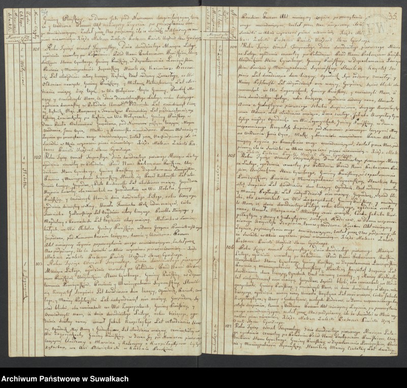 image.from.unit.number "Akta zeszłych gminy puńskiey od 1-go stycznia do dnia ostatniego grudnia 1813 roku."