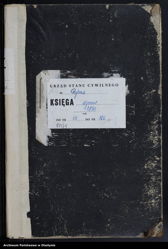 image.from.unit.number "Sterbe-Haupt-Register Nr 55 - 116 /część księgi/"
