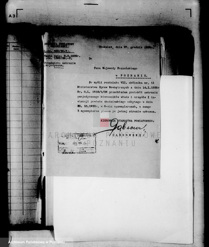 Obraz 6 z jednostki "Protokoły z zebrań periodycznych w starostach /kierowników władz i urzędów niezespolonych z terenu poszczególnych powiatów omawiające ogólną sytuację polityczną i społeczno-gospodarczą"