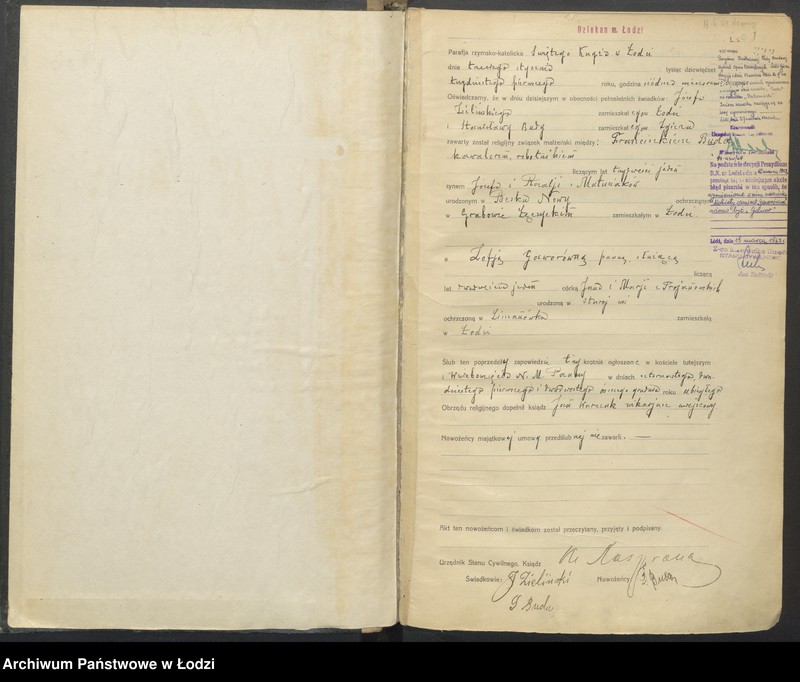 Obraz 3 z jednostki "Akta małżeństw"