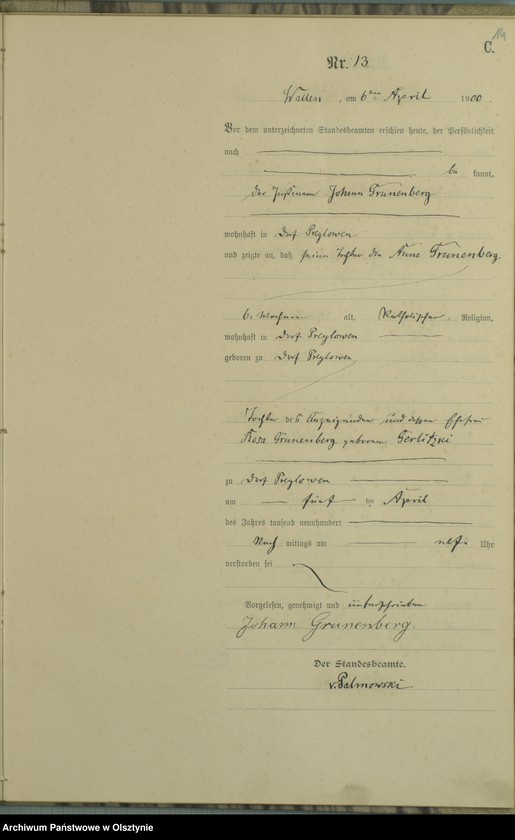 image.from.unit.number "Sterbe-Haupt-Register Nr 1 - 41"