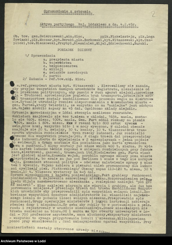 Obraz 3 z jednostki "Sprawozdanie [protokoły i rezolucje] z zebrań [oraz wykaz wojewódzkiego] aktywu partyjnego"