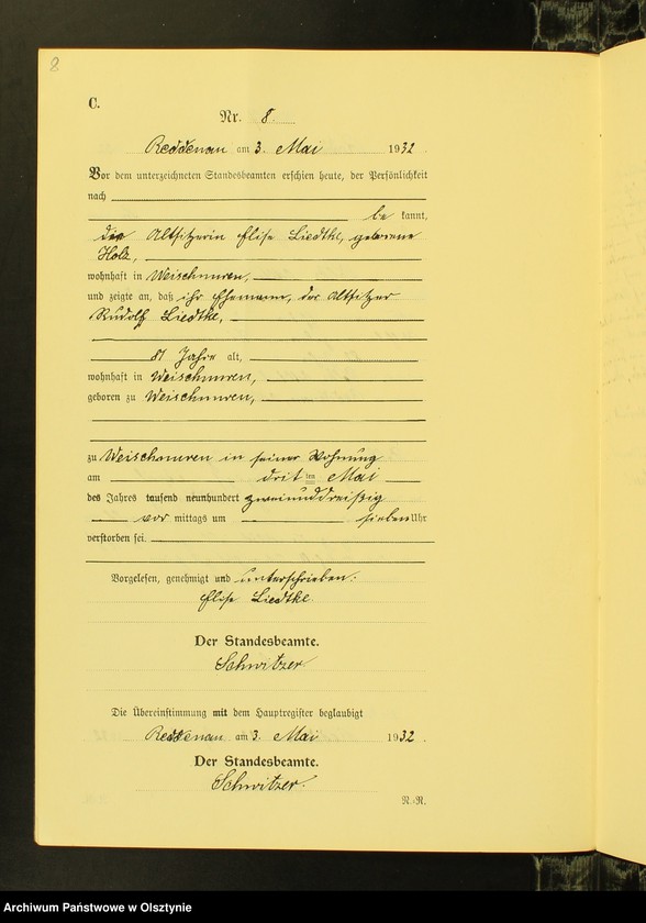 image.from.unit.number "Sterbe-Neben-Register Nr 1 - 19 [ Księga zgonów - wtóropis ]"