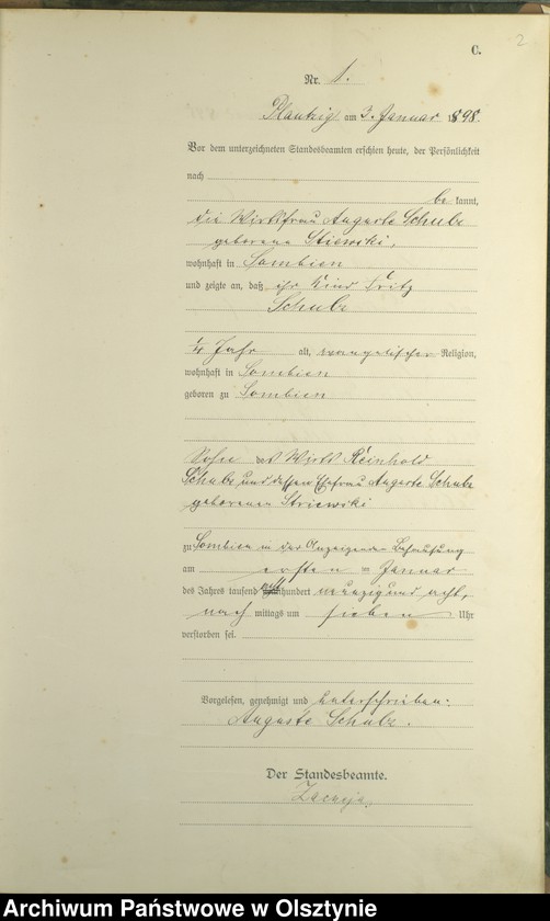 Obraz z jednostki "Sterbe-Haupt-Register Nr 1 - 18"