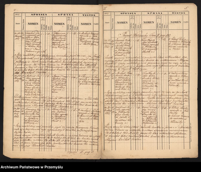 Obraz 5 z jednostki "[Odpisy ksiąg urodzeń, małżeństw, zgonów parafii rzymskokatolickiej Rodatycze z 1863 roku]"