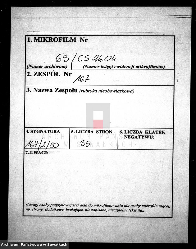 image.from.unit.number "Anneksa do Akt Zaślubionych Parafii Wigierskiej z Roku 1865."