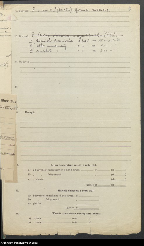 image.from.unit.number "Księga inwentarzowa nieruchomości m. Łodzi ul. Wysoka"