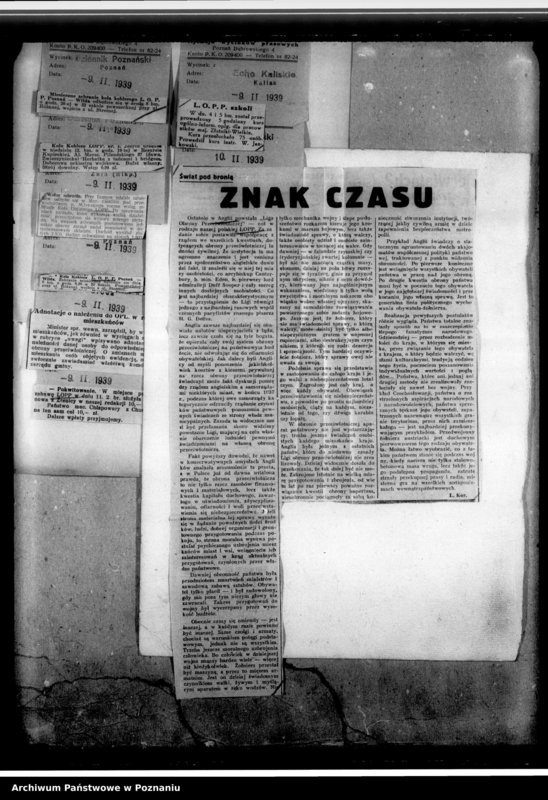 Obraz 13 z jednostki "Wycinki prasowe dotyczące działalności Ligi Obrony Powietrznej i Przeciwgazowej w Poznaniu"