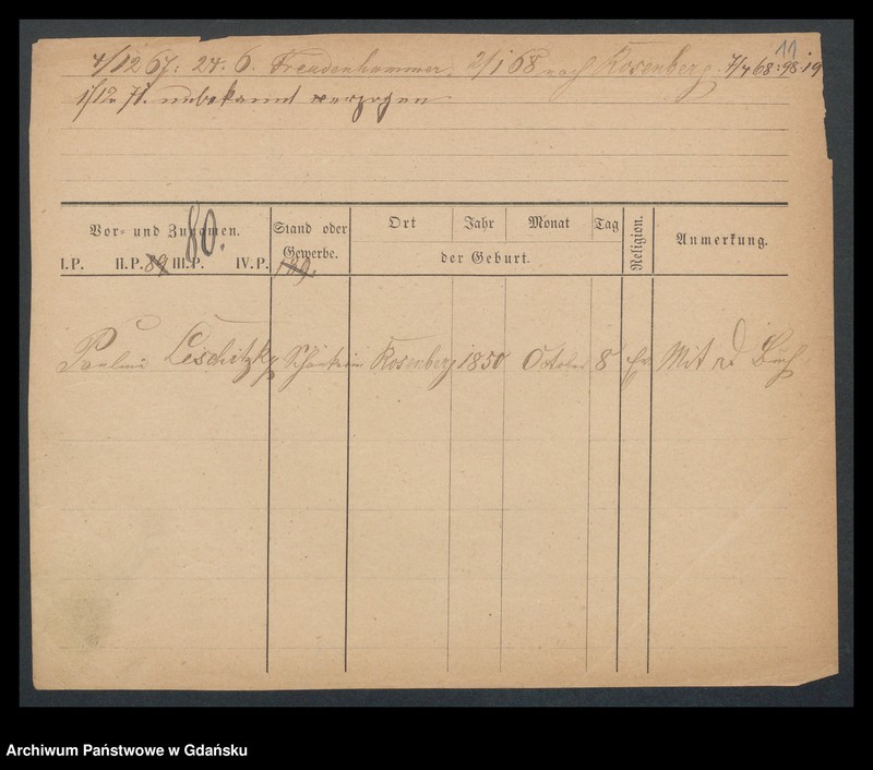 image.from.unit.number "Karty meldunkowe: Lischick - Liwsky"