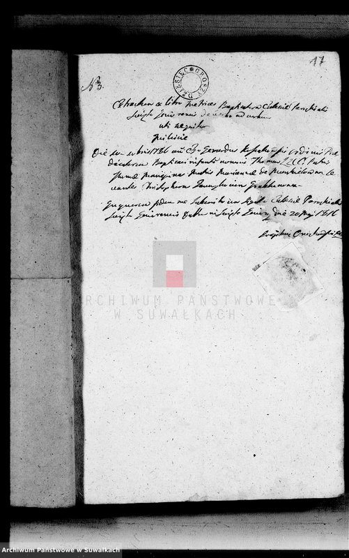 image.from.unit.number "Annexa urodzonych metryk Gminy Święto Jeziorskiej powiatu sejneńskiego 1816"