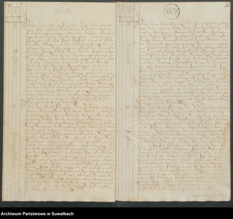 image.from.unit.number "Akta urodzonych gminy puńskiey od 1-go maja 1811do dnia ostatniego grudnia roku tegoż."