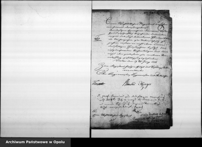Obraz 5 z jednostki "Acta Denunciations contra den hiesigen Juden Abraham Treymann wegen unbefugt betriebener Pferden Mäkeley im Umherziehen. De anno 1826. Vol. I"