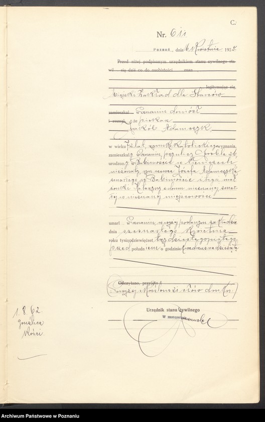 Obraz 15 z jednostki "Księga miejscowa zgonów tom II [Rejestr główny zgonów]"