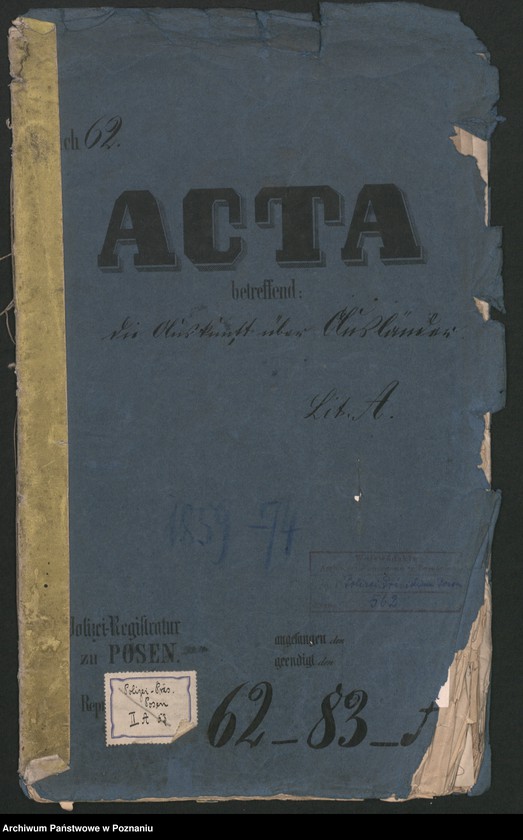 Obraz 2 z jednostki "A. betr. die Auskunft über Ausländer Lit. A"