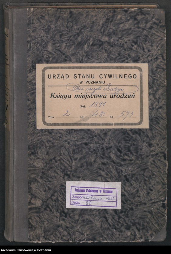 Obraz 2 z jednostki "Księga urodzeń t. II"