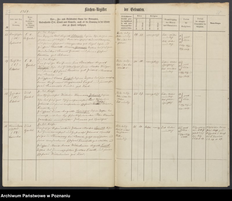 Obraz 17 z jednostki "Duplikat der Kirchenbucher uber Taufen, Trauungen und Begräbnisse"