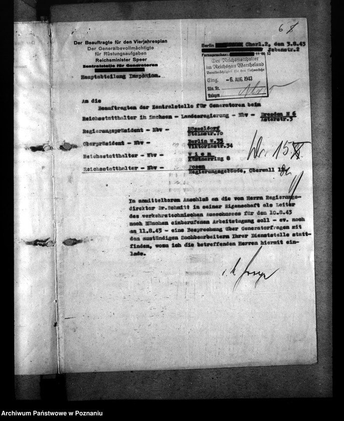 Obraz 10 z jednostki "Beschlagnahme - Anordung der Kraftfahrzeuge. Berichte über die Verkehrslage"