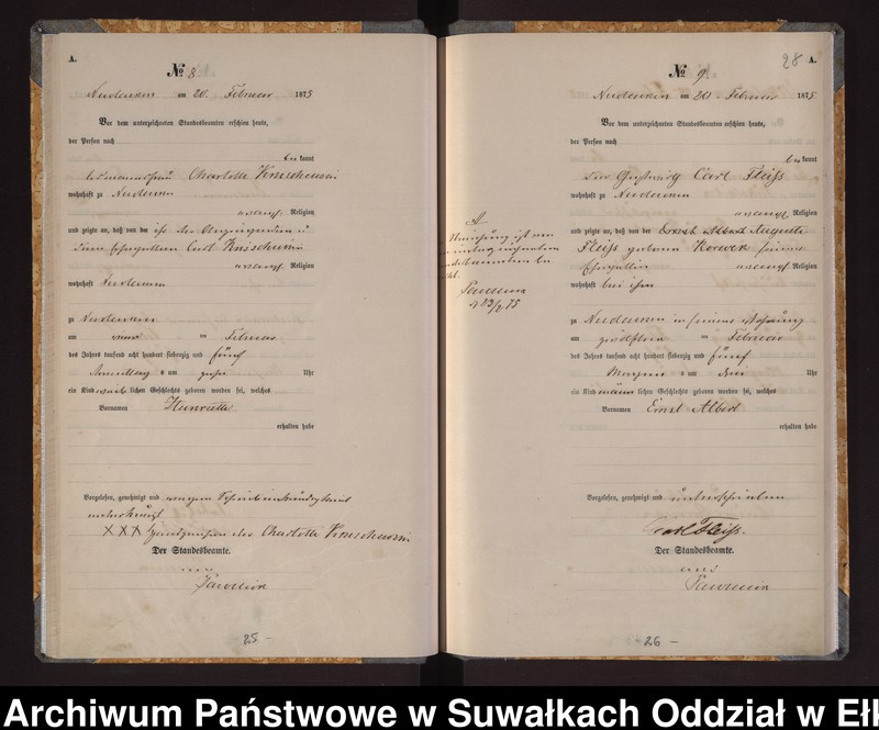 image.from.unit.number "Haupt-Geburts-Register des Königlich Preussischen Standes-Amtes der Stadt Nicolaiken Kreis Sensburg"