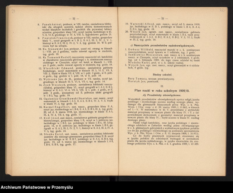 image.from.unit.number "XV Sprawozdanie dyrekcji c.k. gimnazjum polskiego w Cieszynie za rok szkolny 1909/10"