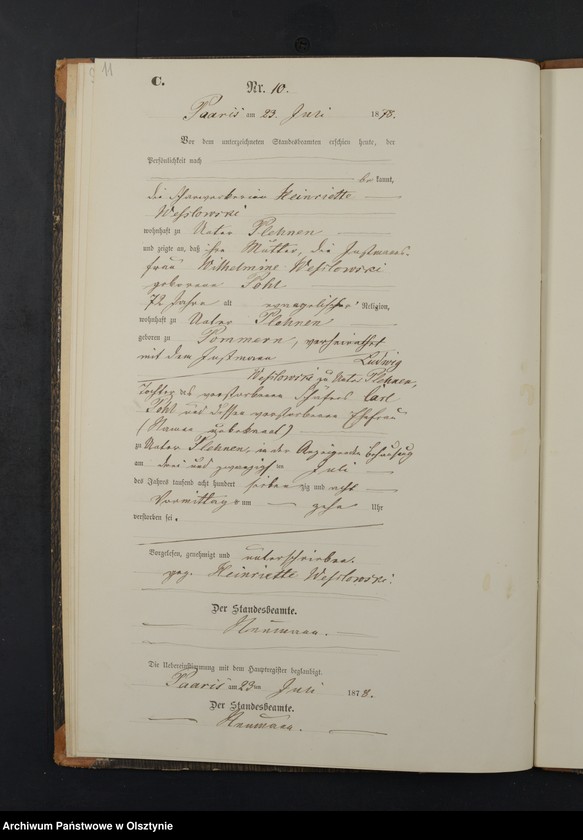 image.from.unit.number "Sterbe-Neben-Register Nr 1 - 41"