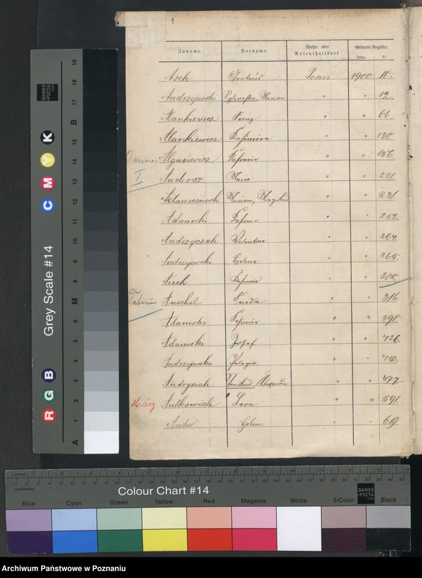 Obraz 4 z jednostki "Spis alfabetyczny urodzeń"