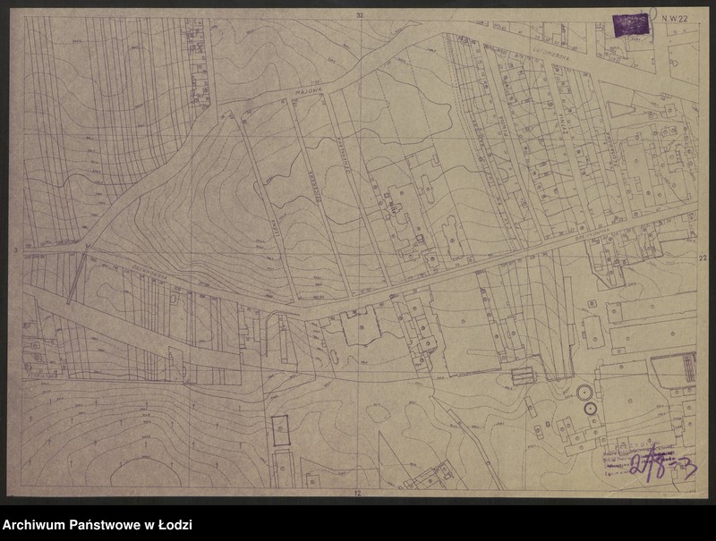 Obraz 4 z jednostki "Plan m. Łodzi 1:2000, odbitka. Sekcja NW22"